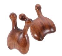 ROMISBABA Massaggiatore Strumento Guasha 2 Pezzi in Legno per Viso e Naso Design Ergonomico per Punti di Pressione Nasali e Massaggio Occhi, per Rilassamento Familiare