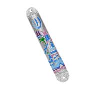 ROMISBABA Mezuzah Ebraica in Metallo Pergamena Sacra per Porta di Casa, Targa Religiosa Decorativa Design Vintage, Accessorio per Porte Esterne Benedizione e Santità