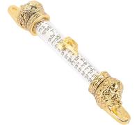 ROMISBABA Mezuzah Ebraica in Metallo Scrittura Religiosa, Decorazione Porta Esterna Compatta, Design Antico Fori per Fissaggio, Ornamento Protettivo per Casa e Arredamento Religioso