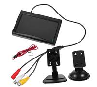ROMISBABA Monitor Specchietto Retrovisore Auto Tft LCD con Ingressi Video Luminosità e Modalità Montaggio con Ventosa o Adesivo per Telecamera Posteriore e Parcheggio