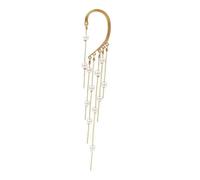 ROMISBABA Orecchini Clip Donna con Nappa Perla e Stella Dorata Design Unico Accessorio Fashion per Feste e Uso Quotidiano