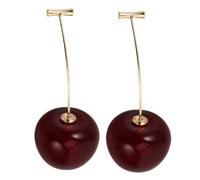 ROMISBABA Orecchini Pendenti a Forma di Frutto Rosso in Rame Leggero Design Allungato Eleganti e Divertenti Confezione per Donne Accessorio Versatile e Confortevole