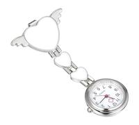 ROMISBABA Orologio da Tasca per Infermiere in Lega Bianco Design Semplice e Decorativo, Facile da Leggere, per Decorare L'abbigliamento Professionale