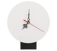 ROMISBABA Orologio rotondo fai da te a sublimazione: meccanismo silenzioso e senza ticchettio con lancette - Trasferimento termico e quadrante non rifinito per creare il tuo orologio - Espositore da