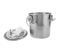 ROMISBABA Piccola Mungitrice per Capre e Mucche in Acciaio Inox, 3l, Argento, Portatile, Facile da Pulire da Riporre, per Allevamento Familiare e Mungitura Mobile
