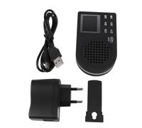 ROMISBABA Player Portatile Nero con Batteria e Cavo USB Lettore Musicale con Spina Europea Design Resistente e Pratico per Regalo Famiglia e Amici