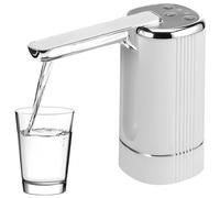 ROMISBABA Pompa Elettrica per Bottiglia, Distributore D'acqua Ricaricabile 1200mah in Abs, Argento, per Boccioni e Bottiglie, per Casa e Ufficio