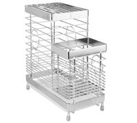ROMISBABA Porta Taglieri Acciaio Resistente e Organizer Cucina Multifunzione Supporto Stoccaggio Coltelli e Posate in Acciaio Antiruggine Scaffale Salvaspazio per Ripiano Cucina Ordinato e