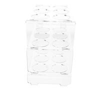 ROMISBABA Porta Uova Frigorifero Strati in Acrilico Trasparente Organizer Uova Smontabile per Cucina Casa Ristorante Hotel Massimizza Spazio con Design Impilabile e Visibilità Totale