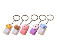 ROMISBABA Portachiavi Cucitrice a Forma di Animale 5 Pezzi, Spillatrice per Studenti Mini da Ufficio, Cancelleria Portachiavi Decorativo Resistente per Scuola e Uso Quotidiano