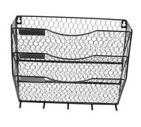 ROMISBABA Portariviste da Parete in Metallo con Design Organizer File Sospeso Compatto per Ufficio e Casa Cestino Appendibile Versatile per Documenti e Riviste