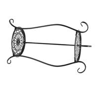 ROMISBABA Portavasi in Ferro Battuto a Doppio Strato Supporto per Vasi da Fiori Nero Alto 64 CM Mensola Porta Piante per Interni ed Esterni Casa Balcone Giardino