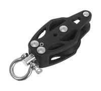 ROMISBABA Puleggia in Nylon Nera Singola Cuscinetto per Attrezzature da Palestra e Applicazioni Marine Puleggia Scorrevole Compatta per Barche a Vela Yacht Windsurf e Sistemi Fitness