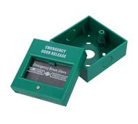 ROMISBABA Pulsante di Rilascio Emergenza Resettable in Plastico Verde per Impianto Antincendio Compatibile Scenari di Emergenza e Incendi