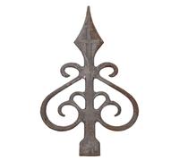 ROMISBABA Puntale per Recinzione in Ghisa Appuntito Terminale per Palo di Cancello da Giardino Decorazione Esterna Resistente per Cortile e Fattoria Protezione e Privacy Finitura