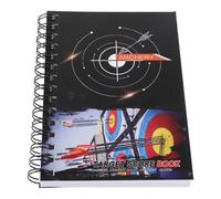 ROMISBABA Quaderno Segnapunti per Tiro Arco Nero, Rilegatura a Spirale, Dimensioni Portatili, per Competizioni e Allenamento Arco Composito in ABS e Carta