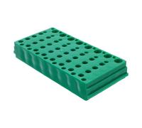 ROMISBABA Rack per Provette da Laboratorio in Plastica Verde 56 Fori, Organizer Pratico la Conservazione e Supporto per Provette da Centrifuga da 0.5ml a 2ml