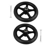 ROMISBABA Ruote Anteriori Per Sedia a Rotelle 7 Pollici Pneumatici Pieni 2 Pezzi, Accessori Per Sedie a Rotelle Sostituzione Ruota Anteriore Cuscinetti a Sfere, Montaggio Facile Per Uso Quotidiano