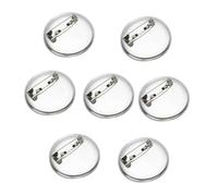 ROMISBABA Set 100 Pezzi Base Per Fermagli Spille in Lega Piastra Rotonda 2,5 Cm, Accessori Per Creazione Gioielli Fai Da Te, Per Lavori Artigianali e Personalizzazione Badge