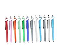 ROMISBABA Set 12 Pezzi Penne Touch Screen per Telefono Cellulare Supporto Abs Colore Assortito, Penna per Scrivere e Supporto per Cellulare, per Studenti Colore Casuale