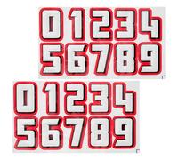 ROMISBABA Set 2 Adesivi Numerici per Caschi Sportivi PVC, Numeri Piccoli Decorativi per Caschi da Football e Hockey, Adesivi Resistenti per Allenamento e Competizioni Sportive