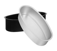 ROMISBABA Set 2 Pezzi Teglie per Torta Ovale in Lega di Alluminio Antiaderente Resistenti a Crepe e Non Facili da Deformare per Dolci Fatti in Casa DIY Cake