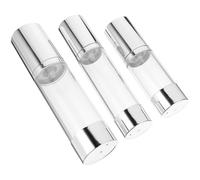 ROMISBABA Set 3 Pezzi Bottiglie per Cosmetici da Viaggio 80ml 50ml 30ml Pompa Airless in As e Pp Contenitori Ricaricabili per Lozione Viso Portatile Anti Inquinamento
