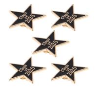 ROMISBABA Set 5 Spilli a Stella a Cinque Punte in Lega di Zinco, Spilla da Bavero Elegante e Resistente per Laureati, come Souvenir per Back To School Party