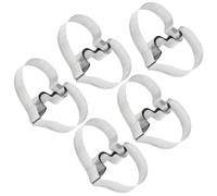 ROMISBABA Set 5pezzi Coppapasta Cuore in Acciaio Inossidabile Antiadherente Facile da Sformare, Stampi Creativi per Biscotti e Frutta, per DIY in Cucina