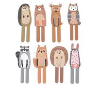 ROMISBABA Set 8 Ganci Magnetici per Frigorifero a Forma di Animali, Ganci Portaoggetti Decorativi Coda Pieghevole, Accessori Pratici per Appendere Piccoli Oggetti in Cucina e Casa