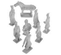 ROMISBABA Set 8 Pezzi Soldatini da Collezione in Pvc, Statue Miniatura Qin, Resistenti e Leggere per Decorazione Scrivania e Piccoli Diorami
