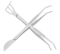 ROMISBABA Set Attrezzi per Bonsai Pinzette e Coltello in Acciaio Inox, Strumenti per Trapianto e Cura di Piante Grasse, Piccolo Rastrello per Giardino Indoor, per Appassionati di Bonsai