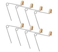 ROMISBABA Set da 8 Pezzi Clip a Molla a V in Rame per Gambe Sedia da Pesca, Accessori di Ricambio per Sgabelli da Esterno, Molle a Pulsante Perno di Spinta per Riparazione Sedie