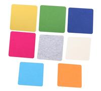 ROMISBABA Set da 8 Pezzi di Adesivi Murali in Feltro e Eva Quadrati Multifunzionali con 10 Spilli Rotondi per Decorare Pareti, Poster e Memo con Facile Installazione Peel And Colore Casuale