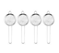 ROMISBABA Set di 4 Colini a Maglia Fine in Acciaio Inox per Cucina e Cocktail, Resistente alla Ruggine, per Hotel e Bar (8,5 CM)