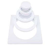 ROMISBABA Set di Cubi Geometrici in Schiuma EVA Rigida Bianca Accessori per Fotografia di Prodotti e Sfondo Fotografico Oggetti di Scena Leggeri per Gioielli Cosmetici e Food Photography