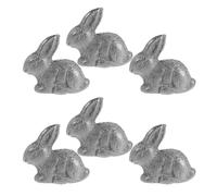 ROMISBABA Set Utensili da Cucina in Ghisa 6 Pezzi a Forma di Coniglio Ferro Naturale Integratore per Anemia Adatto a Pentole e Padelle per Cucina Sana e Sportivi