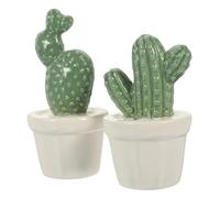 ROMISBABA Soprammobili Moderni 2pezzi Cactus Finto in Porcellana Decorazione da Tavolo Dettagli Vividi e Colori Belli, per Decorazioni Natalizie e Arredamento Casa