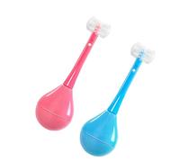 ROMISBABA Spazzolino per 2 Pezzi Setole Morbide e Impugnatura Ergonomica in Silicone e Pp Design a Tumbler la Pulizia dei Primi Dentini