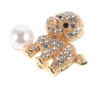 ROMISBABA Spilla da Giacca Donna in Lega Color Oro Finitura Raffinata e Pietre Lucenti, Accessorio Raffinato per Matrimoni e Feste