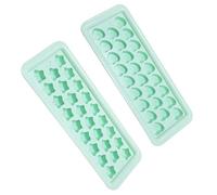ROMISBABA Stampi per Ghiaccio Creativi 2 Pezzi 26 Scomparti a Forma di Cuore e Stella con Coperchio in Plastica per Cucina e Casa, Facile da Pulire