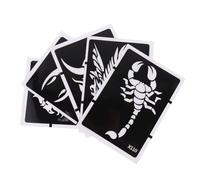 ROMISBABA Stencil per Temporanei e Halloween in Pvc 5 Modelli di e Scritte, per Body Art
