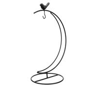 ROMISBABA Supporto da Appendere in Ferro Nero Base Rotonda e Gancio per Vasi di Piante Grasse e Palline di Vetro, Design Semplice e Strutturato per Decorazioni da Camera o Matrimonio