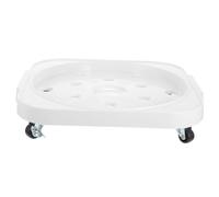 ROMISBABA Supporto Mobile per Bombola Gas in PP con Ruote e Freno Vassoio Antiscivolo per Serbatoio Propano Carrello Porta Vaso Scorrevole per Cucina e Ristorante Base Solida e Sicura