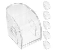 ROMISBABA Supporto per Orologio Trasparente in Plastica da 6 Pezzi Foro di Sospensione, Scatola Espositiva Rigida e Custodia Protettiva per Orologi da Viaggio, Vetrina Organizer