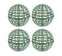 ROMISBABA Supporto per Palline di Bosso Artificiali in Plastica 4 Pezzi, Mensola Tonda per Composizioni Floreali, Installazione Semplice senza Sbavature, per Matrimonio e Giardino