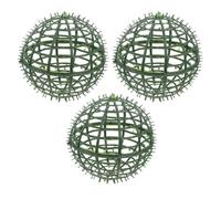 ROMISBABA Supporto per Palline di Topiaria 3 Pezzi in Plastico Verde, Porta Piante Versatile e Affidabile per Decorazioni da Giardino e Casa