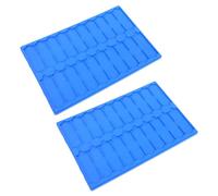 ROMISBABA Supporto per Vetrini da Microscopio 2 Pezzi 20 Scomparti in Plastica Blu, Velocizza L'asciugatura dei Campioni, Facile da Pulire, per Osservazione Cellulare