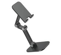 ROMISBABA Supporto Tablet e Smartphone Regolabile Multi Angolo con Base Antiscivolo Porta Pieghevole e Telescopico per Tavolo con Slot Ricarica Compatibile