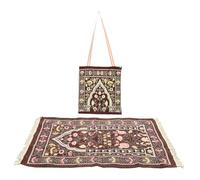 ROMISBABA Tappeto da Preghiera Islamico Imbottito in Chenille con Borsa, Design Delicato e Portatile per Attività di Preghiera, Set 1 Pezzo Versatile e Comodo da Usare